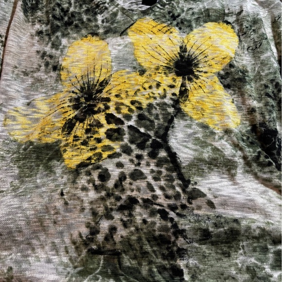 Chico's Travelers Collection Floral Cape Poncho L/XL Coastal Grandma Fairy - Picture 6 of 9